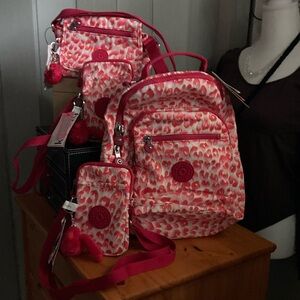 HOT PINK CHEETAH Kipling Bags NWT